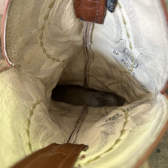 Dan Post Vintage Full Quill Ostrich Western Cowboy Boots Mens 9.5 D - Picture 8 of 12